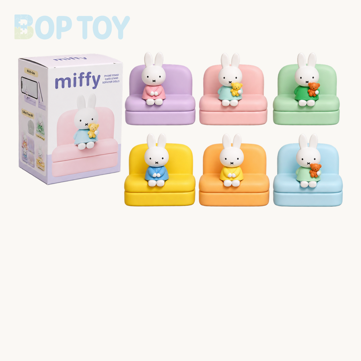 Miffy Sofa Series 2 Phone Stand Figure Blind Box — Whole set of 6 variant