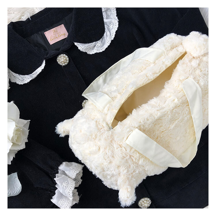 Chubby Sheep Plush Bag with Ribbon — image 6